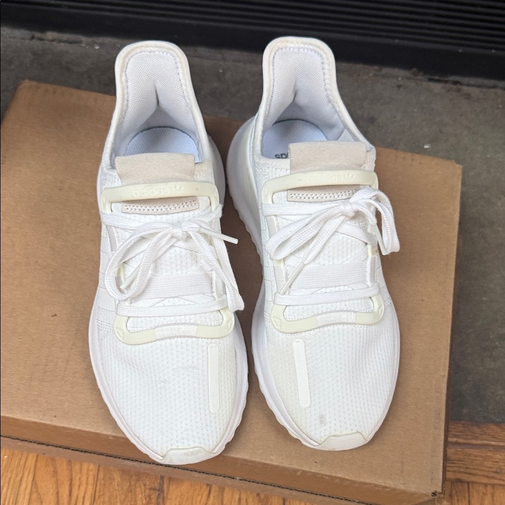 White women  Athletic  Adidas sneakers